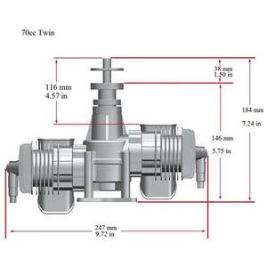 RCGF 70cc <span class=keywords><strong>de</strong></span> dos cilindros Stinger Series Rc Modelo <span class=keywords><strong>de</strong></span> avión <span class=keywords><strong>Control</strong></span> <span class=keywords><strong>remoto</strong></span> <span class=keywords><strong>de</strong></span> dos tiempos Motor <span class=keywords><strong>de</strong></span> <span class=keywords><strong>gasolina</strong></span> alimentado por aceite <span class=keywords><strong>de</strong></span> ala fija - Product Image 3