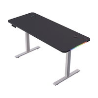 Vente en gros usine, Meilleures ventes : Bureau gaming réglable en hauteur, Table PC noire, Moderne, avec éclairage RGB, pour bureau à domicile et chambre