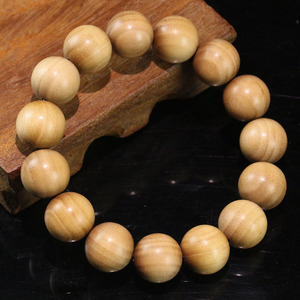 Bracelet de perles en bois de santal Old Mountain, 15 mm, simple tour, unisexe, poli à la main, parfum naturel, cadeau pour hommes et femmes - Product Image 3