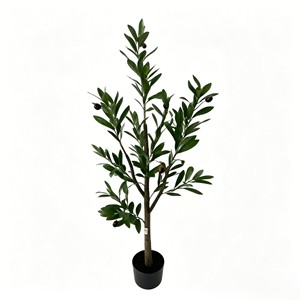 Knock Down Faux Olive Branches Artificial Greenery Stems <b>Flat</b> <b>Pack</b> Simulated Olive Sprigs DIY Assembly For Floral Arrangement We - Product Image 1
