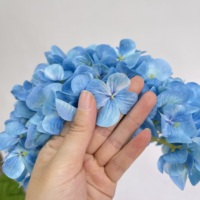 Bunga Hydrangea Buatan 3D HGA Buatan Tangan, Tangkai Bunga Palsu untuk Dekorasi Pernikahan, Rumah, Vas, Hotel, dan Pesta