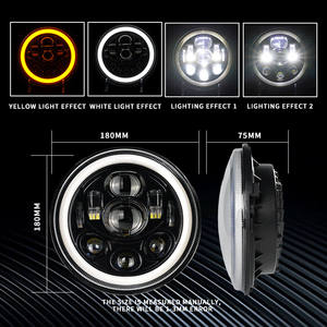 Faros Delanteros LED, Accesorios Jk, Luces Halo para Jeep Wrangler, Faro LED Jk Unlimited <span class=keywords><strong>Rubicon</strong></span> Sport - Product Image 4
