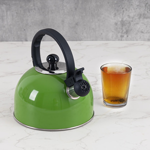 Bouilloire sifflante en acier inoxydable, théière verte pour cuisinière à induction, eau bouillante rapidement pour la maison et la cuisine - Product Image 5