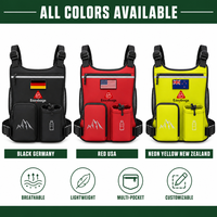 Gilet utilitaire tactique léger personnalisable style streetwear – Sac banane décontracté et tendance pour homme, idéal pour le vélo et le travail