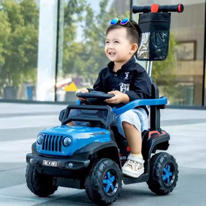 Auto Elettrica per Bambini 6v/12v con Maniglia di Spinta, Macchina in Plastica Tre-in-Uno per Ragazzi - Product Image 4