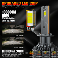 Ampoule de phare LED V20 H1, remplacement halogène, ajustement direct, 120W 14400LM, puce 3570, étanche IP68, 12V, alliage d'aluminium