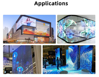 Écran LED transparent ultra-fin auto-adhésif P2.6/P3.9/P7.8, HDR10+, résolution 8K, prix d'usine, pour affichages publicitaires