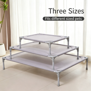 Elevated <b>Dog</b> <b>Bed</b> Rectangle Solid Gray <b>Plastic</b> Mesh Pet <b>Bed</b> Indoor All Seasons Removable Washable Assembly Required - Product Image 3