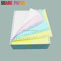 Papel Continuo de 9.5x11 Pulgadas, 4 Copias, Papel Autocopiativo para Computadora, Formato 240x280mm, Papel NCR para Oficina y Escuela
