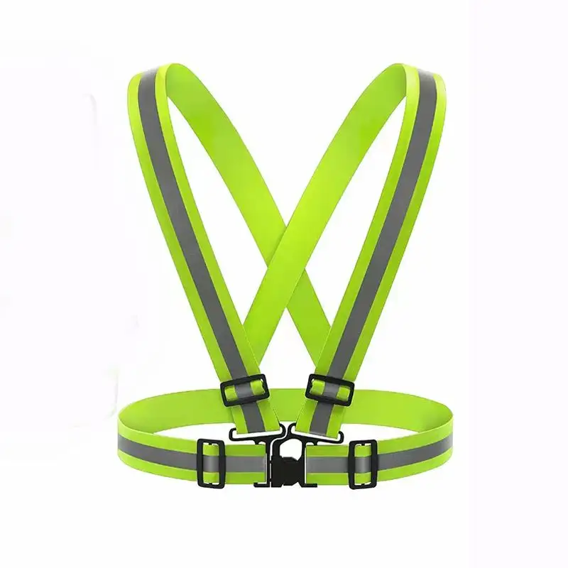 Fluorescent Reflective Belt Reflective Vest Hi Vis Visibility Running Adjustable Safety Workwear Vests High Visible Tapes
