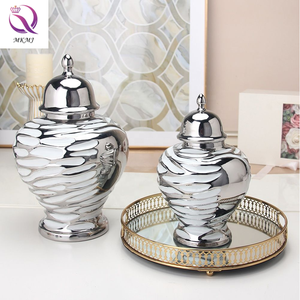 Nordic <strong>Light</strong> Luxury Gold Ceramic General Ginger Jar Crafts Table Decoration Accessories <strong>Vase</strong> With Lid <strong>for</strong> Living Room - Product Image 5