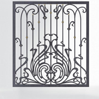 Grille de fenêtre moderne en acier avec design à persiennes, filet en acier inoxydable, fer forgé, antivol, ouverture battante, sécurité extérieure
