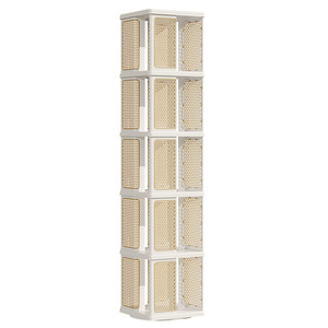 Vintage Style Rotating Bookshelf 5 Tier 360 Degree Floor Standing Bookcase For Living Room Storage Rack - Product Image 5