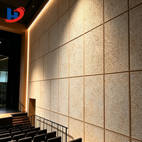 Panneau acoustique en laine de bois HENGJIU moderne et écologique haute performance pour auditorium, salle de concert, panneau insonorisant ignifuge B1