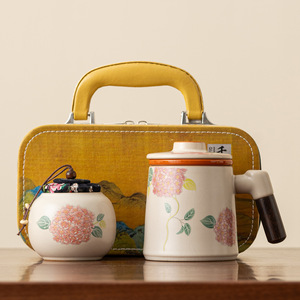 Tazza <span class=keywords><strong>da</strong></span> tè Ruyao Retro Ru Kiln con filtro separatore tè-acqua e coperchio, in ceramica stile cinese moderno, per ufficio e casa - Product Image 1