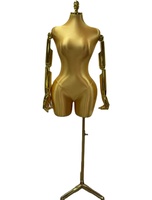 Mannequin femme grande taille en fibre de verre renforcée, style européen et américain, avec hanches généreuses et taille fine, demi-corps
