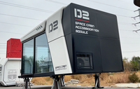 Maison mobile préfabriquée en structure acier sur mesure, type capsule spatiale de luxe, pour usage hôtelier, fournie directement par l'usine