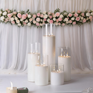 Matti's Wedding Event Decor Decoration Backdrop <strong>Centre</strong> <strong>Pieces</strong> <strong>Table</strong> Light Flowers and Led Candle - Product Image 4
