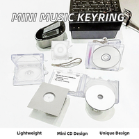Porte-clés musical DIY en acrylique transparent avec logo de dessin animé, mini, personnalisable, compatible NFC