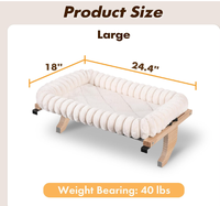 Repose-pieds pour chat sur le rebord de la fenêtre, lit suspendu robuste pour chat avec coussin doux, hamac de repos pour animaux domestiques d'intérieur pour les chats de grande taille