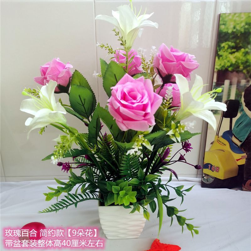 10 ensembles de style simple avec pots [rose]