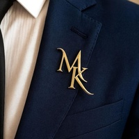 Broche personnalisée avec logo, épinglette de revers sur mesure pour entreprise, badge d'entreprise, broche nominative, épinglette personnalisée en acier inoxydable avec initiales
