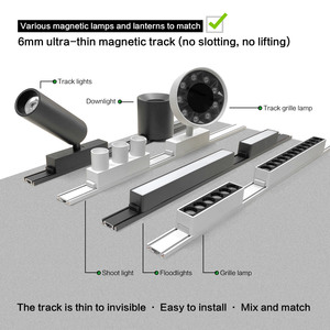 Pny nouvelle tendance Ultra-mince 5mm piste magnétique lumière LED COB <span class=keywords><strong>puce</strong></span> monté au plafond encastré Zigbee 6mm ETL haut-parleur pour une utilisation en intérieur - Product Image 4