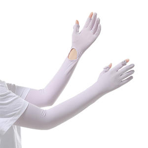 Тонкие открывающиеся на запястье рукава для рук с сенсорным экраном противоскользящие ультрафиолетовые длинные солнцезащитные перчатки для вождения рукава для защиты от ультрафиолетовых лучей - Product Image 5