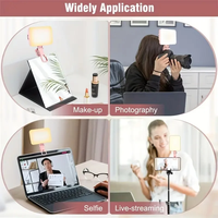Haute qualité Mini LED Selfie anneau lumière pince Kit vente d'usine pour bureau lit utilisation Smartphone vidéo Microphone Vlog caméra prise de vue