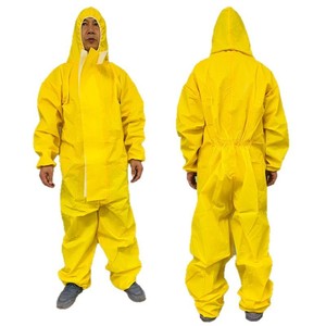 <span class=keywords><strong>Combinaison</strong></span> de protection chimique jetable jaune de haute qualité, service OEM personnalisé, <span class=keywords><strong>combinaison</strong></span> de travail pour l'exploitation minière - Product Image 4