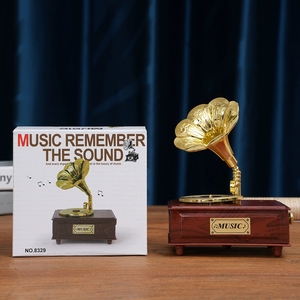 Boîte à musique rétro européenne pour la maison, le salon, le bar, le café, décoration ornementale - Product Image 3