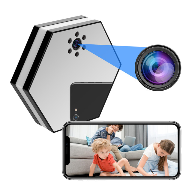Most Fashion Wireless Digital Nanny Desk Wall Wifi Cctv Alarm Table Clock Camera with Night Vision