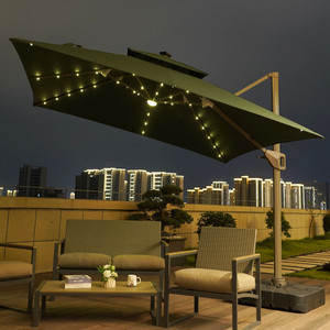 Precio de fábrica directo <span class=keywords><strong>Paraguas</strong></span> de patio LED impermeable con luces solares Parasol voladizo <span class=keywords><strong>para</strong></span> exteriores <span class=keywords><strong>para</strong></span> jardín Terraza Azotea - Product Image 3