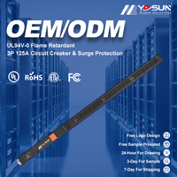 PDU de Alta Potencia para Trabajo Pesado, 380V 400V 80A 125A, Trifásico, con Protección Contra Sobretensiones, Equipo de Distribución de Energía para Centros de Datos IDC