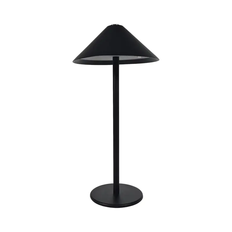 Oplaadbare Touch Schakelaar Batterij Nachtlampje Zwarte Parapluvormige Draadloze Bar Driehoek Tafellamp
