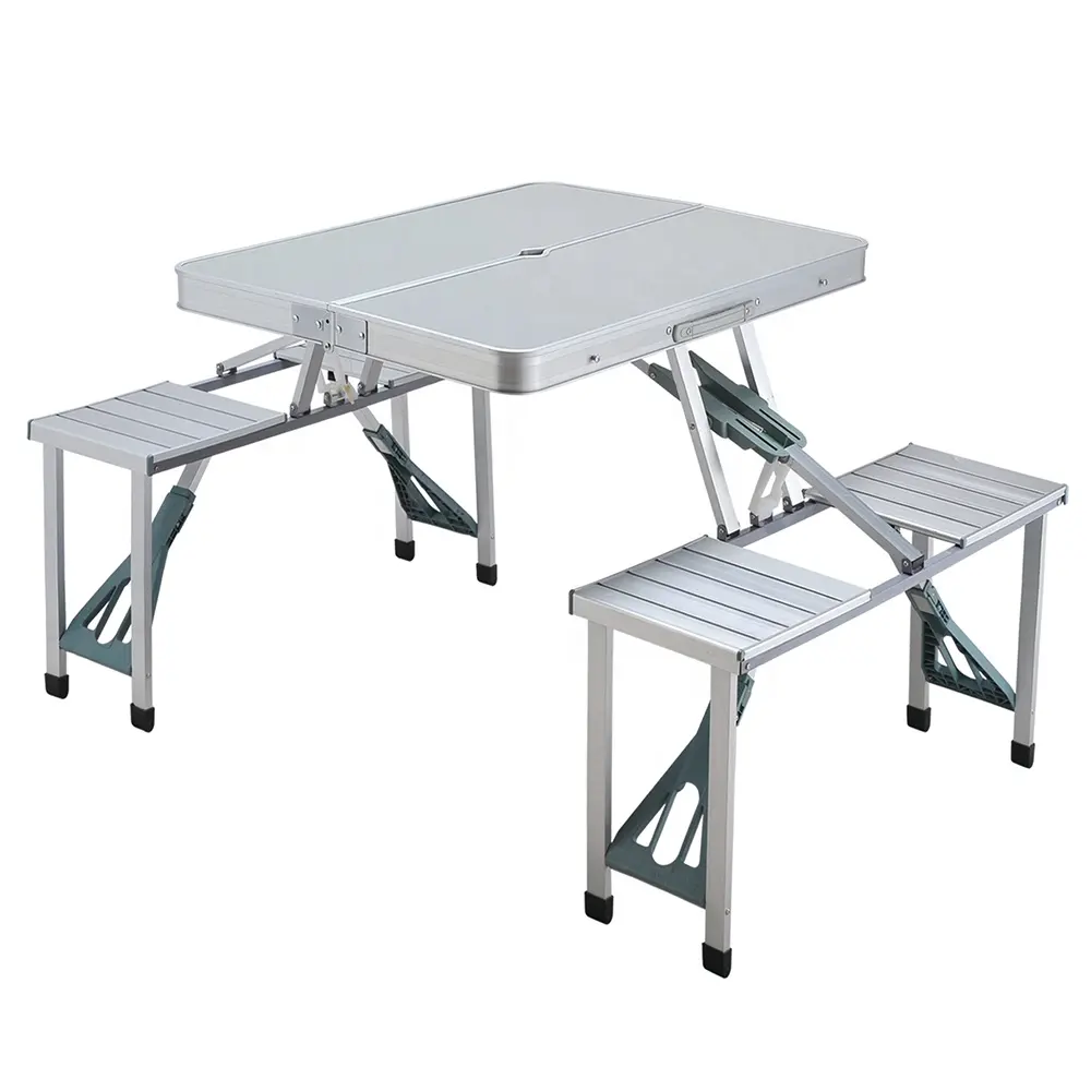 YILU एल्यूमीनियम तह टेबल सेट के साथ पिकनिक शिविर Foldable टेबल कुर्सी