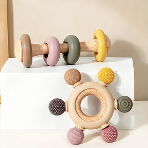 Juguete <span class=keywords><strong>de</strong></span> Madera Personalizado <span class=keywords><strong>para</strong></span> Bebés, Sonajero Musical <span class=keywords><strong>para</strong></span> Entrenamiento <span class=keywords><strong>de</strong></span> Agarre, Juguete Sensorial <span class=keywords><strong>de</strong></span> Desarrollo Temprano <span class=keywords><strong>para</strong></span> Bebés, 2 Piezas <span class=keywords><strong>de</strong></span> Juguetes <span class=keywords><strong>para</strong></span> la Dentición - Product Image 3