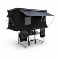 Carpa de Techo Rígida de Aluminio 210 x 130cm con Apertura Hidráulica Automática, Colchón Integrado, 4 Estaciones, para SUV, OEM