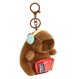 Giocattoli di Peluche all'Ingrosso, Capibara Banda Musicale, Simpatico Portachiavi in Peluche, Imbottitura in Cotone PP, Piccoli Accessori di Alta Qualità per Giovani - Product Image 1
