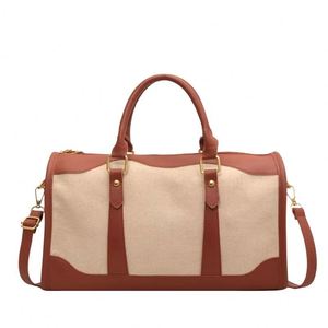 Latest Design <b>Canvas</b> Weekend Travel Crossbody Shoulder <b>Bag</b> <b>Large</b> Capacity Vintage Leather Travel Duffle <b>Bags</b> - Product Image 1