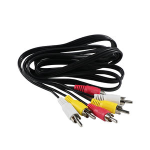 Banhado a ouro Rca Cabo Composto Macho Para Dvd Vídeo Áudio AV Cabo 3RCA Masculino Áudio Vídeo RCA 3 Composto Para Set Top Box Speaker - Product Image 2