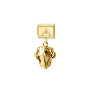 Pendentif en or véritable plaqué or, best-seller. Accessoires de pendentif modulaires DIY en acier inoxydable de la série Fruit, style italien.