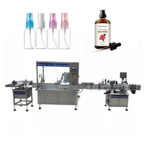 Customized automatic 50ml 100ml rose water spray bottle filling capping machine spray filler liquid filling machine