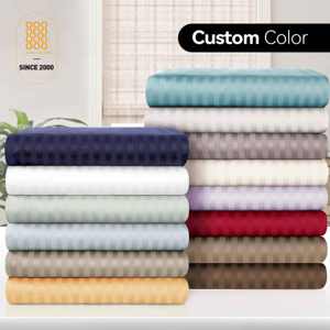 Sprei Hotel Bintang 5 Grosir 100% Katun Dobby Stripe Set Sprei Putih Mewah - Product Image 3