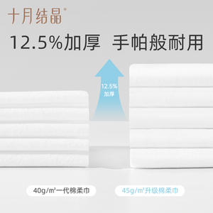 Toallitas Desechables de Algodón Suave para Bebés October Crystal, 100 Hojas, 6 Paquetes, para Limpieza Facial Infantil - Product Image 3