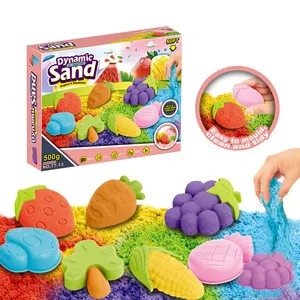 친환경 DIY 매직 플레이 장난감 교육 놀이 과일 감각 공간 모래 점액 퍼티 장난감 매직 샌드