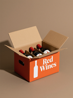 Boîte à vin de carton d'expédition de carton ondulé fort recyclable d'impression colorée avec des diviseurs pour le transport
