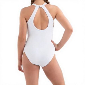 Justaucorps blanc sans manches en spandex pour femme avec dos ouvert pour l'entraînement de danse - Product Image 3