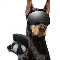 Lunettes de soleil pour animaux de compagnie Protection UV Lentille d'absorption magnétique Coupe-vent Imperméable à la neige Lunettes pour animaux de compagnie pour chiens de taille moyenne