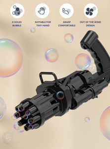 Máquina de burbujas automática para niños, juguete de aire libre, Mini pistola de burbujas negra Gatling, <span class=keywords><strong>2021</strong></span> - Product Image 4